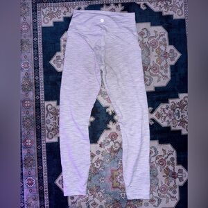 Lululemon white grey striped leggings